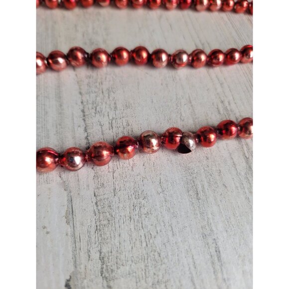 Unique long red mercury beaded Garland glass Xmas decor - Picture 4 of 13